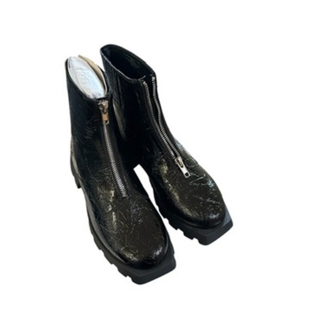 Katy Perry The Daarling Black‎ Goth Grunge Combat Boots Zip Women's Size 6.5M